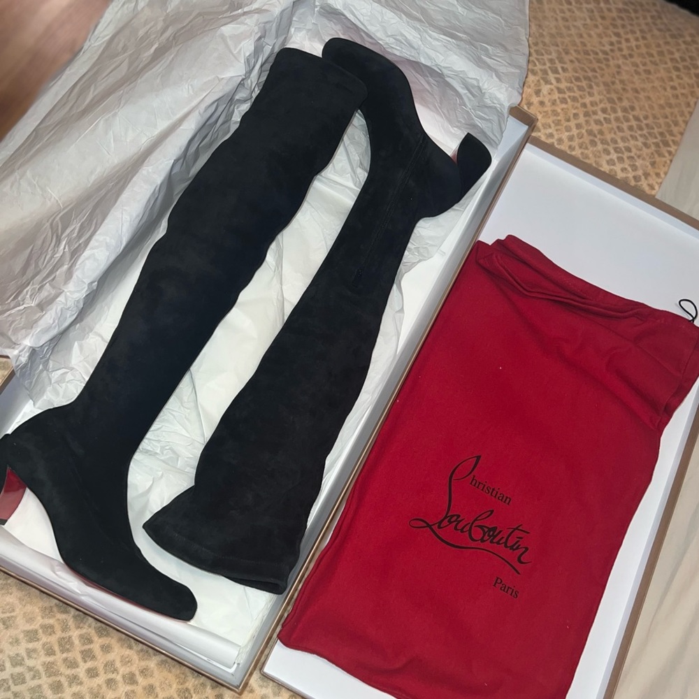 Christian Louboutin Black Suede Turelaboot 37